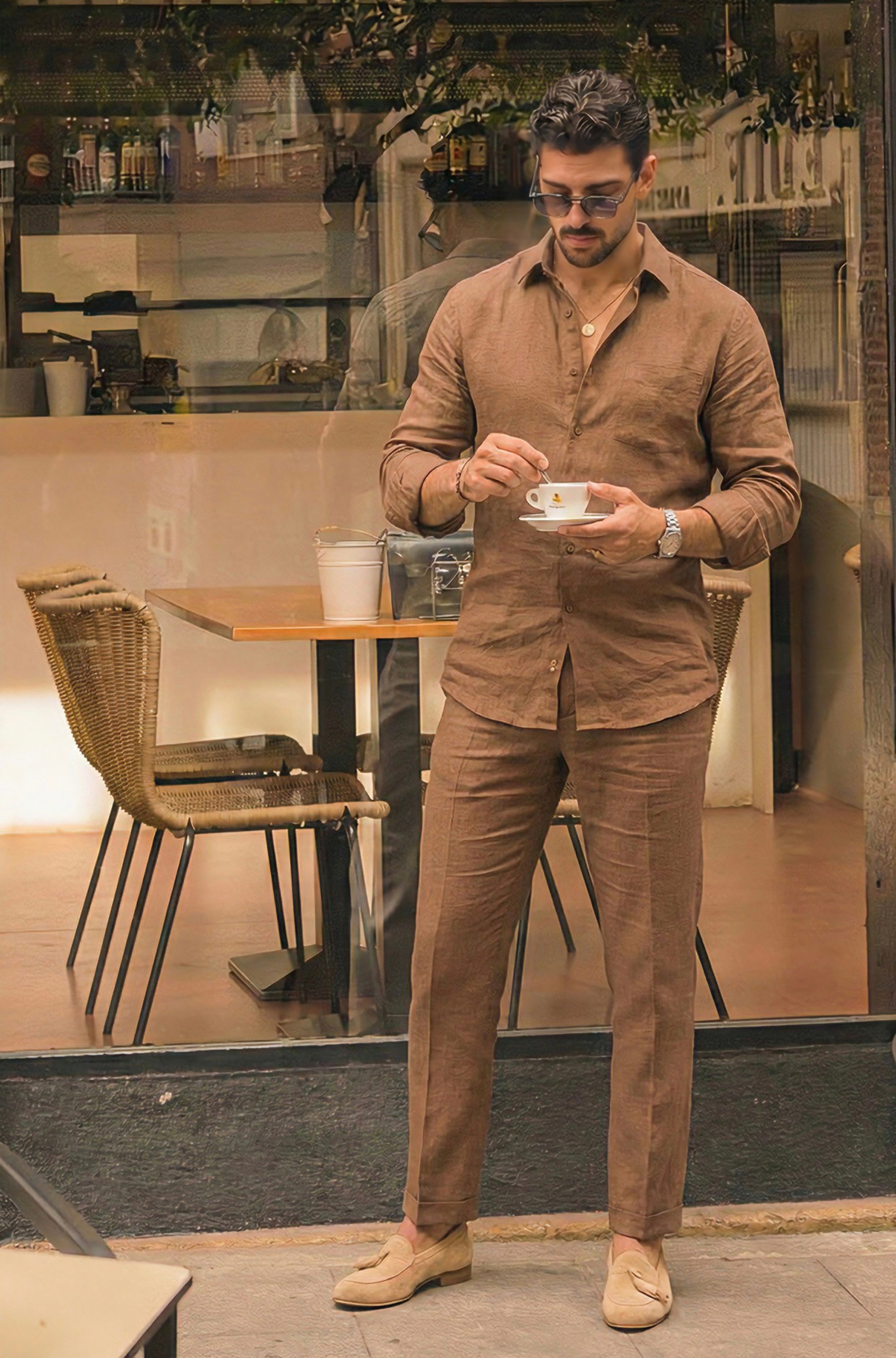 CalmForm Top & Bottom Set Of Linen, Luxury And Style