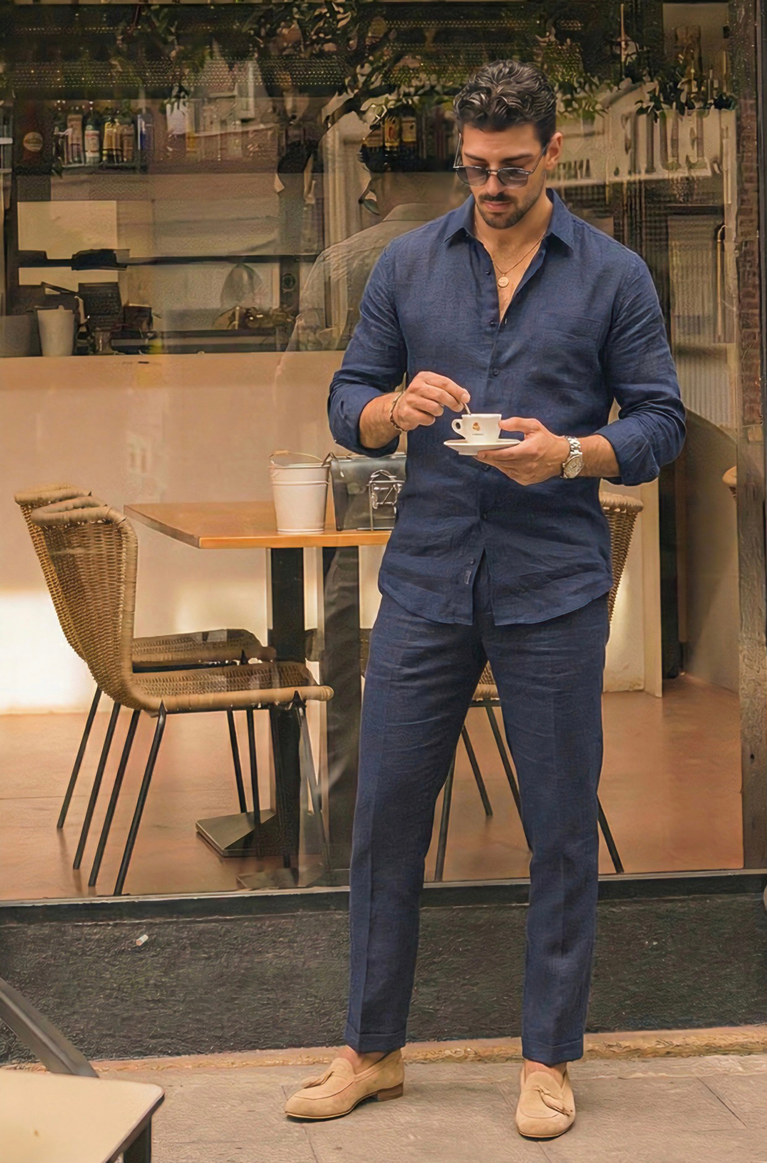 CalmForm Top & Bottom Set Of Linen, Luxury And Style