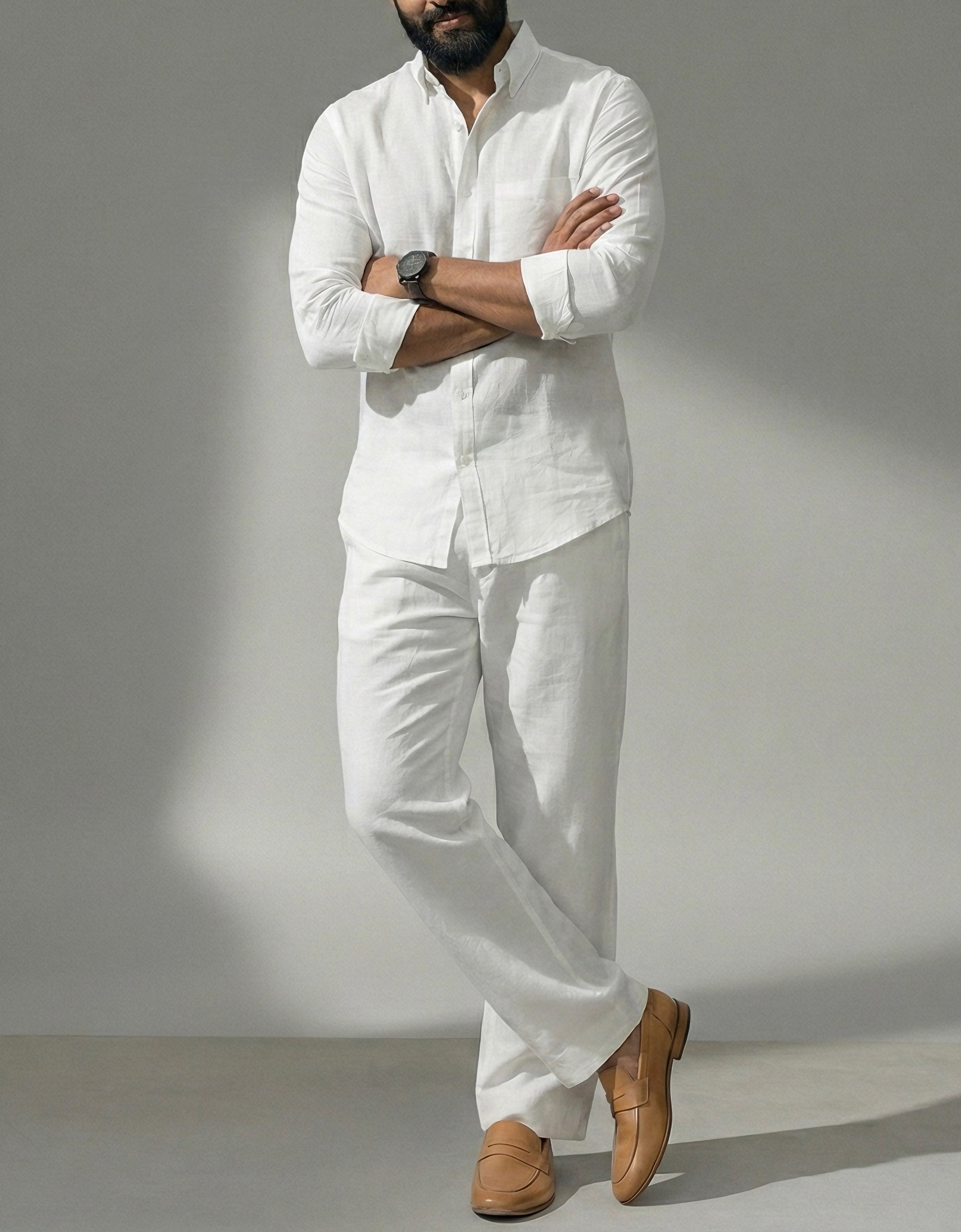 Luxe Top & Bottom Set Of Linen, Luxury And Style