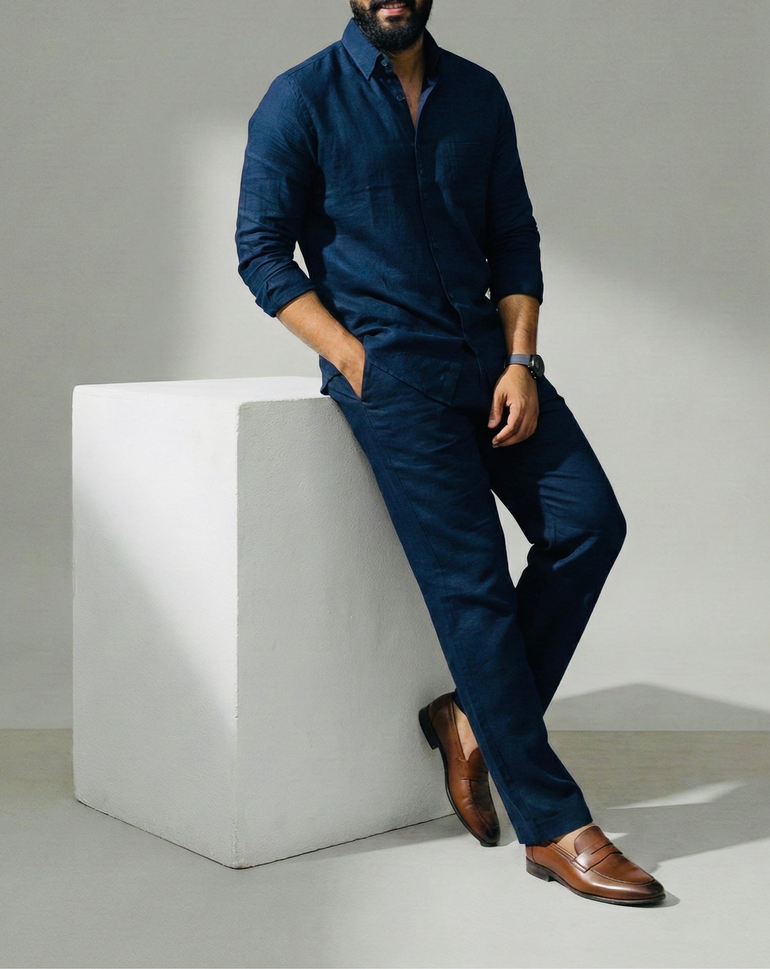 MonoWave Top & Bottom Set Of Linen, Luxury And Style