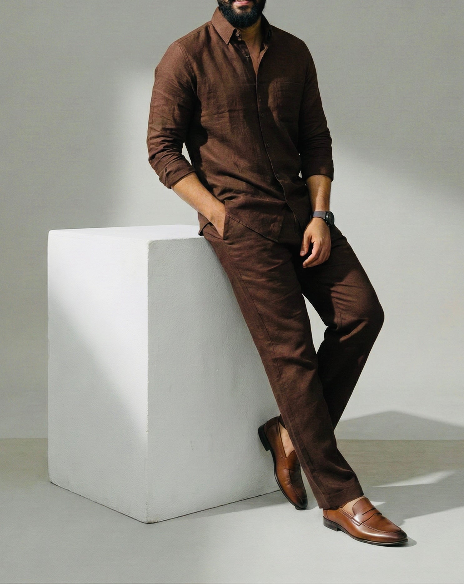 MonoWave Top & Bottom Set Of Linen, Luxury And Style