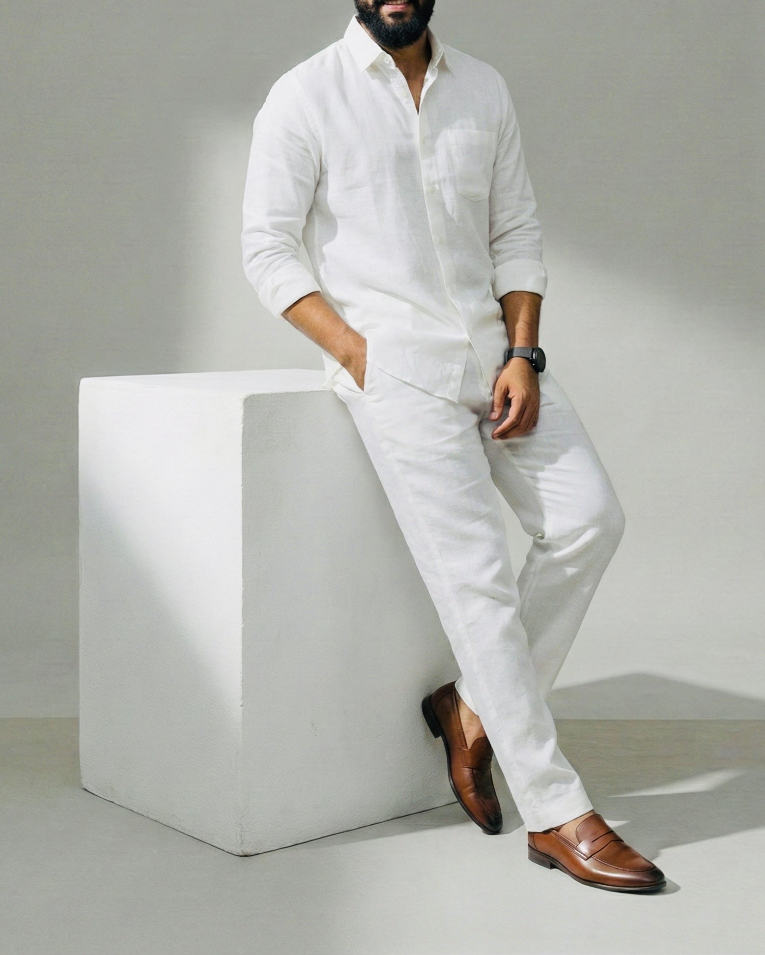 MonoWave Top & Bottom Set Of Linen, Luxury And Style