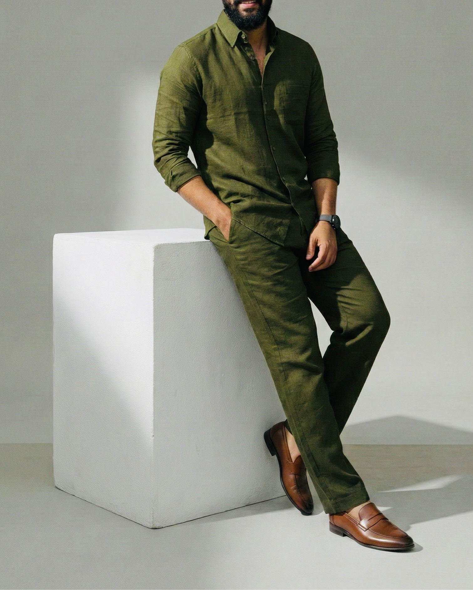 MonoWave Top & Bottom Set Of Linen, Luxury And Style