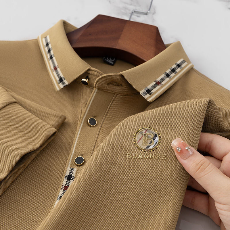 Refined Full-Sleeve T-Shirt with Collar Detail