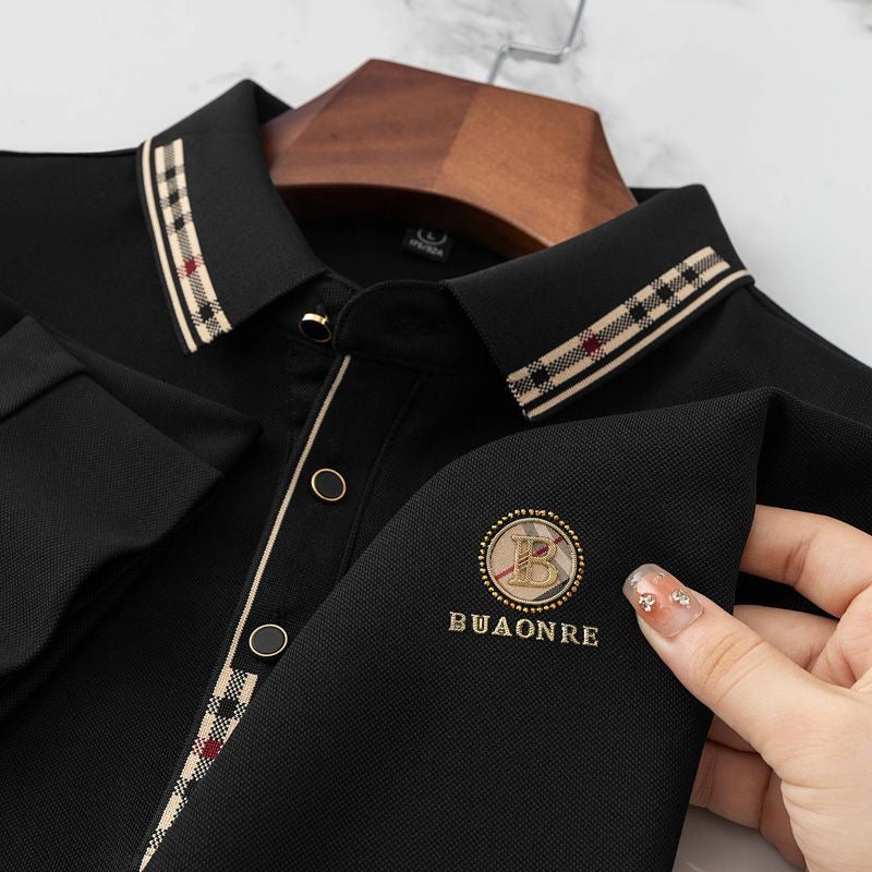 Refined Full-Sleeve T-Shirt with Collar Detail