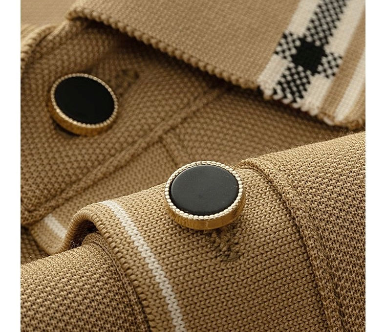 Refined Full-Sleeve T-Shirt with Collar Detail