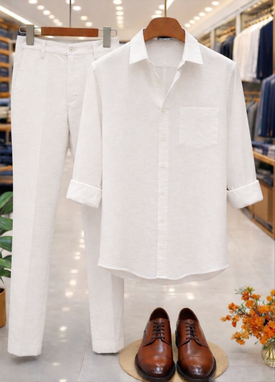 Luxe Top & Bottom Set Of Linen, Luxury And Style