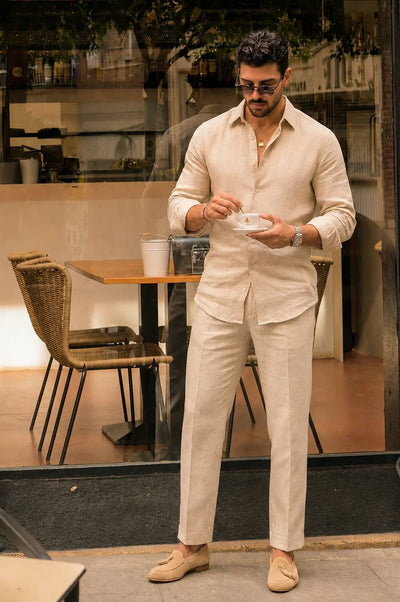 CalmForm Top & Bottom Set Of Linen, Luxury And Style
